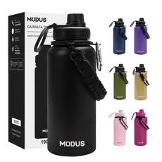 MODUS Garrafa De Água 1 litros Isolada Frio/calor Com Corda Portátil De Aço Inoxidável Esportiva Copo