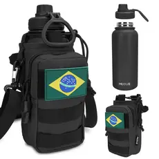 MODUS Garrafa Tática Térmica 1000ml Aço Inoxidável Com Alça Paracord Corda e Bolsa
