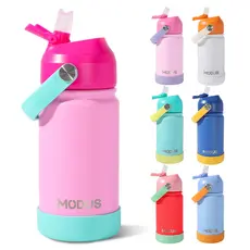 Modus Garrafa Térmica Infantil 420ml Bico Silicone Aço Inoxidável Com Autocolantes