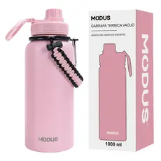 MODUS Garrafa Térmica De Aço Inoxidável 1000ml Com Corda Espessa Por 12 Horas