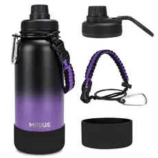 MODUS Garrafa Térmica 1000ml Aço Inoxidável Com Alça Paracord com Base Emborrachada