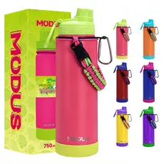 Garrafa Modus Térmica 750ml Aço Inoxidável Com Alça Paracord Garrafa Térmica Café
