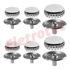 Kit 6 Bocas De Alumínio Para Fogão Esmaltec Caribe
