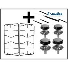 Queimador + Espalhador + Grelha Esmaltec Agata 4 Bocas + 2 agulha