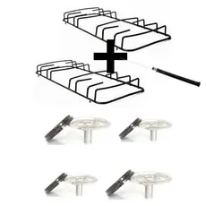 Kit 2 Grelhas + 4 Bocas Para Fogão Esmaltec Veneza Bali Agata +2 agulha