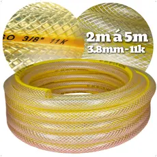 Mangueira para Cozinha Universal Trançada Multiuso Parede Grossa 3.8mm - 2m 3m 4m e 5m, Jardim