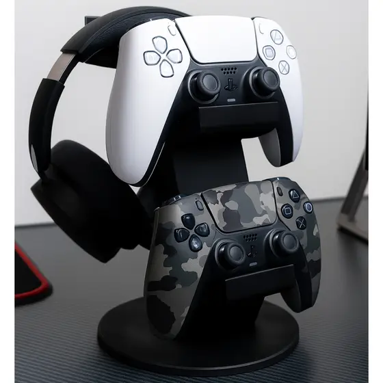 Suporte para Controles PS5 e Headset - Fones Gamer