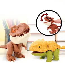 KIT 4 Finger Dinossauro Mordedor-Modelo Móvel De Brinquedo Realista