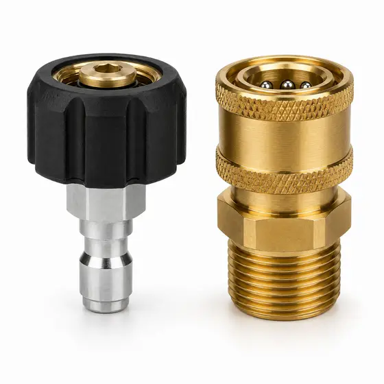 Kit 2 Adaptador Conector Engate Rápido 1/4 X M22 14mm Rosca