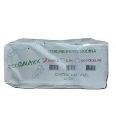 Papel Toalha bobina auto corte de 20cm x 200cm 6 rolos