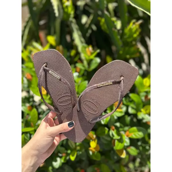 Chinelo Havaianas Slim Square Feminino Original Confortável Leve Solado Antiderrapante Estilo Moderno Casual Praia dia