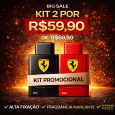 Kit 2 Perfumes Masculinos 100ml Alta Fixação Promoção Fragrância Tipo Black Red Mais Vendidos