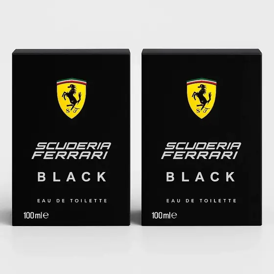Kit até 2 Perfumes Ferrari Black Masculino 100ml EDT Importado Longa Duração