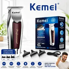Máquina de Acabamento Profissional Kemei-9163 para Barba e Bigode, ideal para barbearias