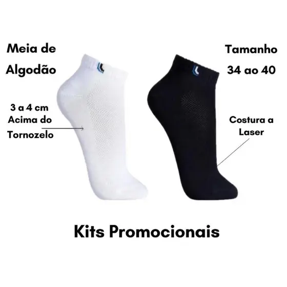 KITE 6 Pares Meia Soquete Cano Curto Baixo Algodão Meia Masculino e Feminino Original