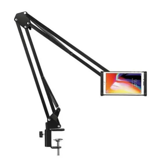 Braço Suporte Pedestal Mesa Microfone Tablet Celular Grande