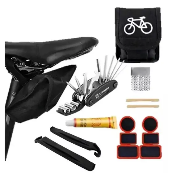 Kit De Reparo E Remendo Manutenção Para Bicicletas Com Chave Allen Bike
