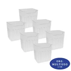 Kit 6 Organizadores de Porta de Geladeira Organizador Multiuso Plástico