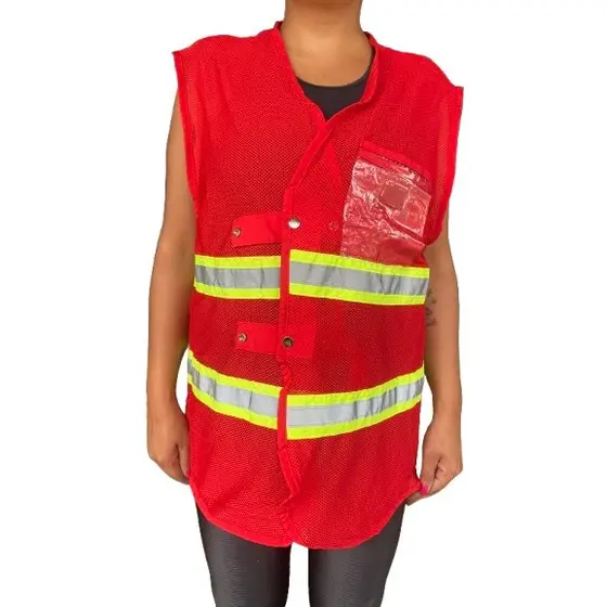 Colete Vermelho Com Fixa Refletiva