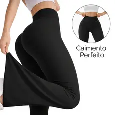 Calça Legging Flare Cintura Alta