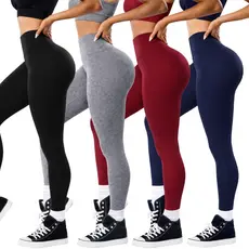 Kit 4 Calças Legging Cintura Alta Zero Transparencia