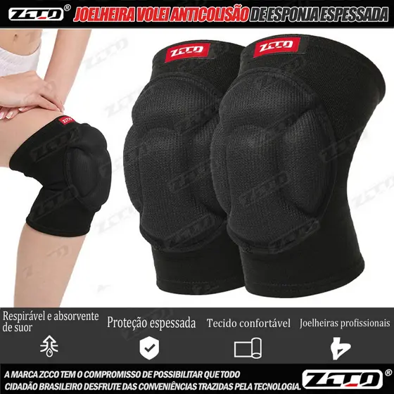 ZCCO Joelheira Anticolisão Espessada Esporte e Trabalho P/M/G