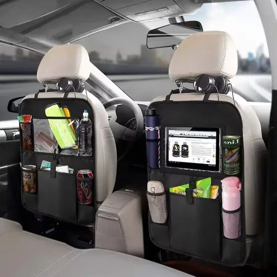 Bolsa de armazenamento multifuncional para encosto de banco de carro