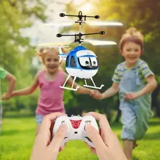 drone Helicóptero Com Luz e Sensor de Mão USB Recarregável robo voador