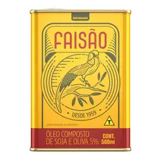 Óleo Composto De Soja E Oliva Lata 500ml - Azeite Faisão