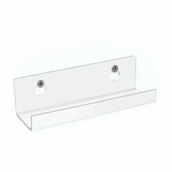 Kit 6uni Prateleira Discos Vinil Acrílico Suporte Parede 10x3cm 3mm