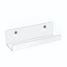 Kit 6uni Prateleira Discos Vinil Acrílico Suporte Parede 10x3cm 3mm