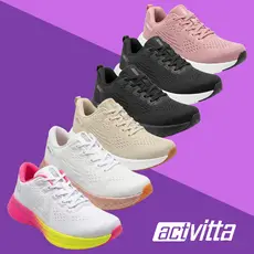 Tênis Feminino Actvitta Gaspea Loc Esportivo Leve Confortável Academia Caminhada Dia a Dia Original