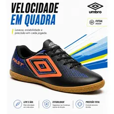 Chuteira Futsal Masculino Umbro Fast II Chuteira de Futsal Futebol Salão Quadra Society Original