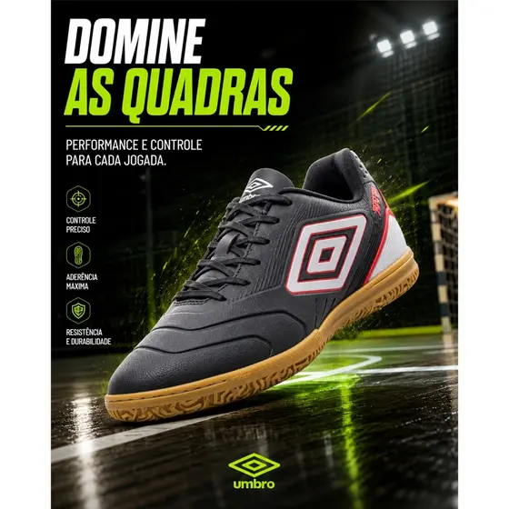 Chuteira de Futsal Umbro Attak III Original Chuteira Futsal Masculino Adulto Futebol Quadra Salão