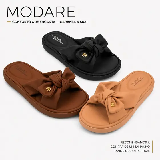 Sandalia Slide Feminina Ortopedica Palmilha Anatômica e Estilo Casual