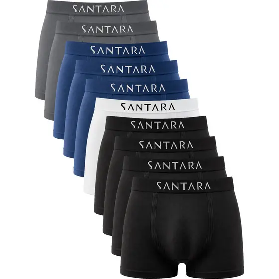 Kit 10 Cueca Boxer Microfibra Adulto Kit Cueca Box Premium Cueca Masculina Confortável Santara