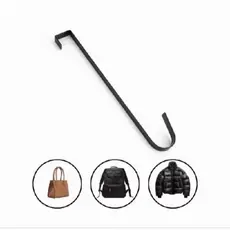 suporte de porta na cor preta para pendurar sua bolsa mochila jaqueta