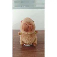 Capivara de Pelúcia Elétrica com Mochila de Tartaruga - 18cm - Canta, Fala e Repete o que você diz