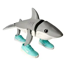 Boneco Articulado Tubarão Tralalero Tralala - Mini 14cm, Colorido 3D
