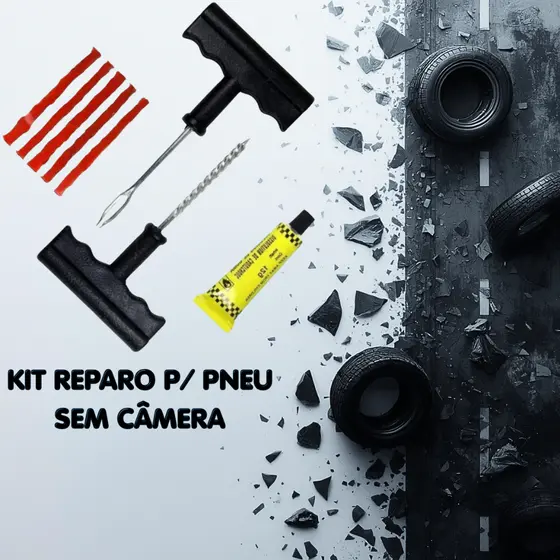 Reparo Pneu Sem Câmara Carro Moto Bicicleta Refil Selante Tampa Válvula Metal Universal