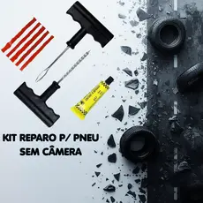 Reparo Pneu Sem Câmara Carro Moto Bicicleta Refil Selante Tampa Válvula Metal Universal