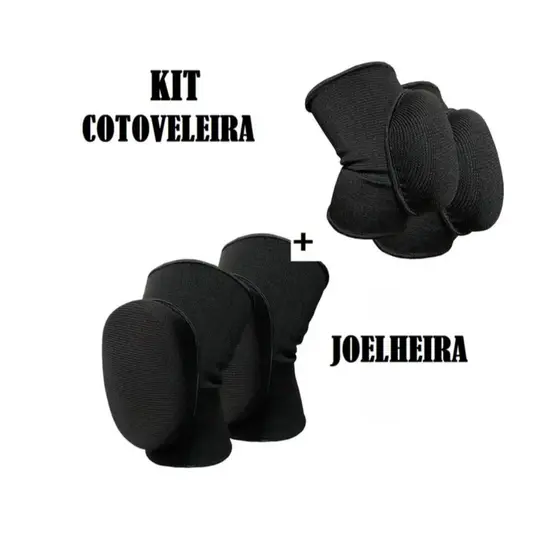 Joelheira E Cotoveleira Acolchoadas com Elástico para Goleiro de Futsal/vôlei