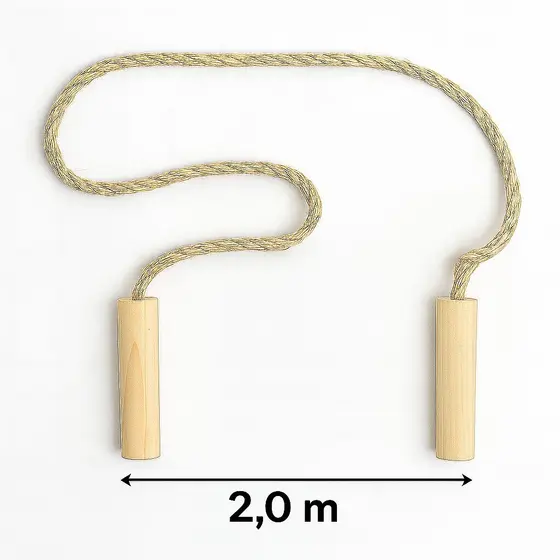 Pula Corda Infantil KIT 30 unidades Cabo de Madeira e Corda Sisal 2 METROS PRENDA