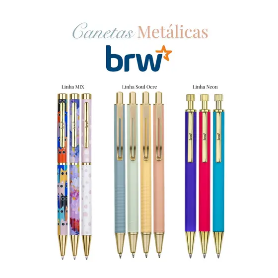 Caneta Esferográfica Metálica Luxo - BRW