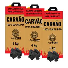 Carvão Vegetal Ecológico de Eucalipto Reflorestado 100% Orgânico Para Churrasco Profissional