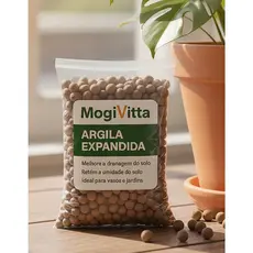 Argila Expandida Substrato para Drenagem de Humidade Paisagismo Decorativo p/ Jardim Vasos 10kg 33L