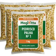 Pedras Ornamentais Pedrisco Palha Nº1 para Vasos Jardins Aquários Plantas e Decoração