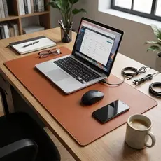 MousePad DeskPad 90x40cm Couro Sintético Borda Costurada Tapete Mesa Mousepad Grande Escritório Home Office Gigante