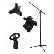 Pedestal Microfone Ask Tps Com Cachimbo E Braço Girafa