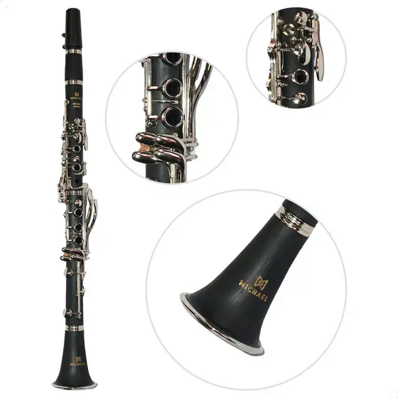 Clarinete Michael 17 Chaves Wclm51n Niquelado Sib